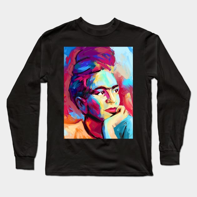 Frida Long Sleeve T-Shirt by mailsoncello